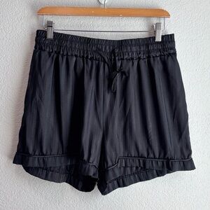 Tart Intimates Satin Striped Black Pajama Shorts XL